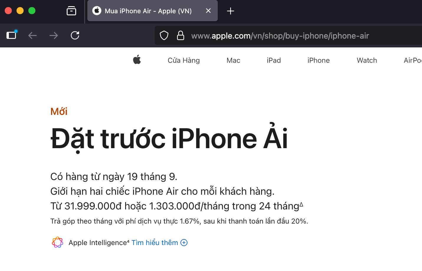 Apple gặp sự cố chính tả khi mở đặt trước iPhone mới tại Việt Nam