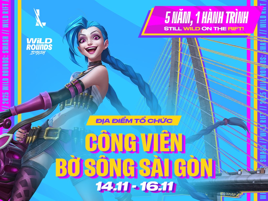 Riot Games Tổ Chức Sự Kiện Wild Rounds: SMASH 2025 Của LMHT: Tốc Chiến Tại Công Viên Bờ Sông Sài Gòn