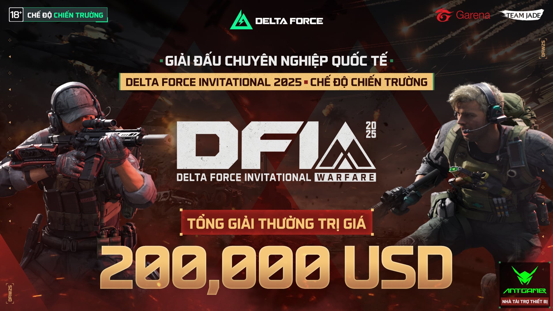 Chính Thức Khởi Tranh Giải Đấu Chuyên Nghiệp Quốc Tế Delta Force Invitational 2025: Chế Độ Chiến Trường 