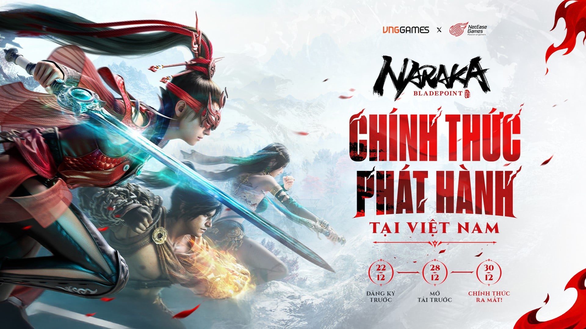 VNGGAMES Chính Thức Phát Hành Siêu Phẩm NARAKA: BLADEPOINT TẠI Việt Nam - Ấn Định Ra Mắt Ngày 30.12.2025