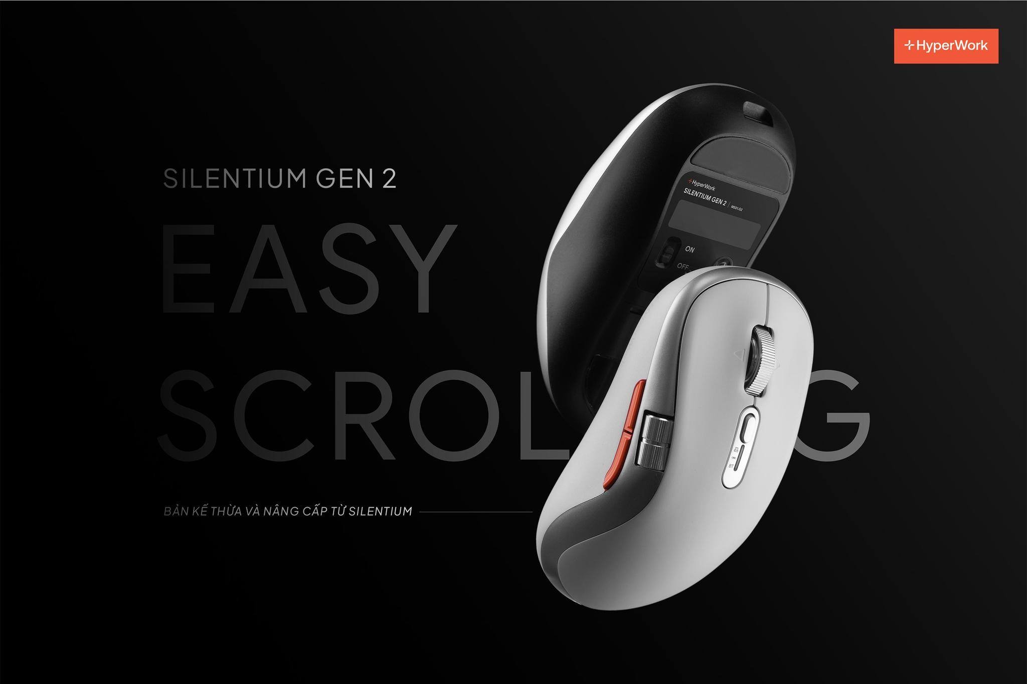 Hyperwork Ra Mắt Chuột Không Dây Silentium Gen 2 - Bứt Phá Trải Nghiệm “Silent” & Đa Nhiệm Cho Công Việc Hiện Đại