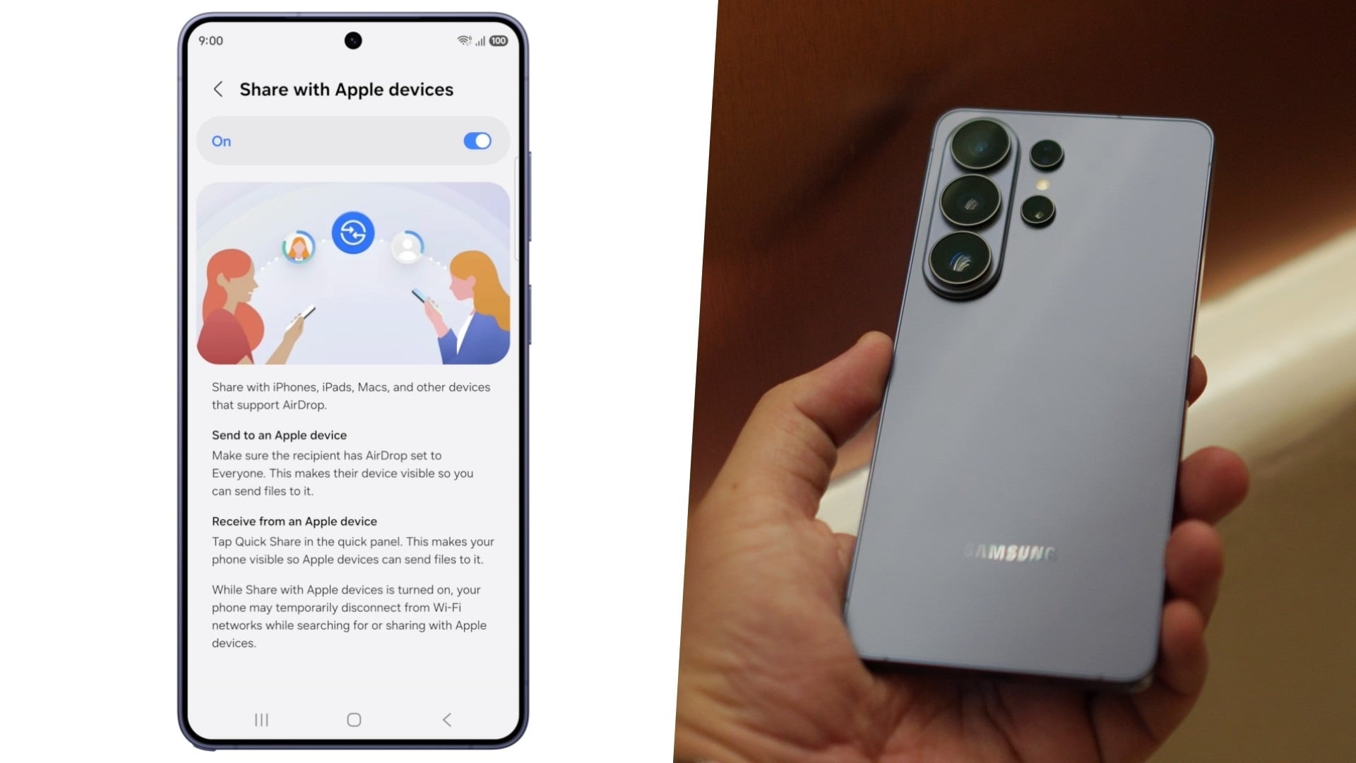 Samsung chính thức mang AirDrop lên Galaxy S26, xóa bỏ rào cản Android và iOS