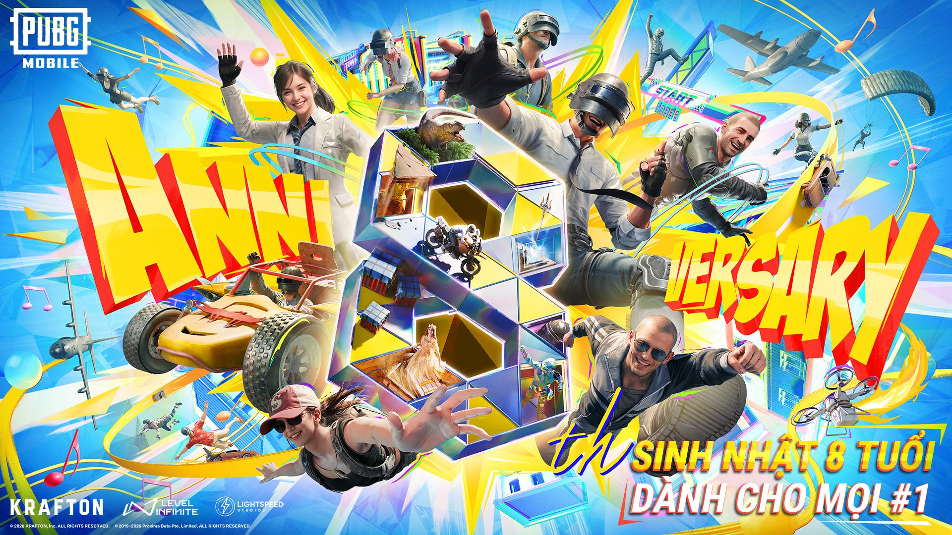 PUBG Mobile Kỷ Niệm Sinh Nhật 8 Tuổi Với Hàng Loạt Hợp Tác Đẳng Cấp