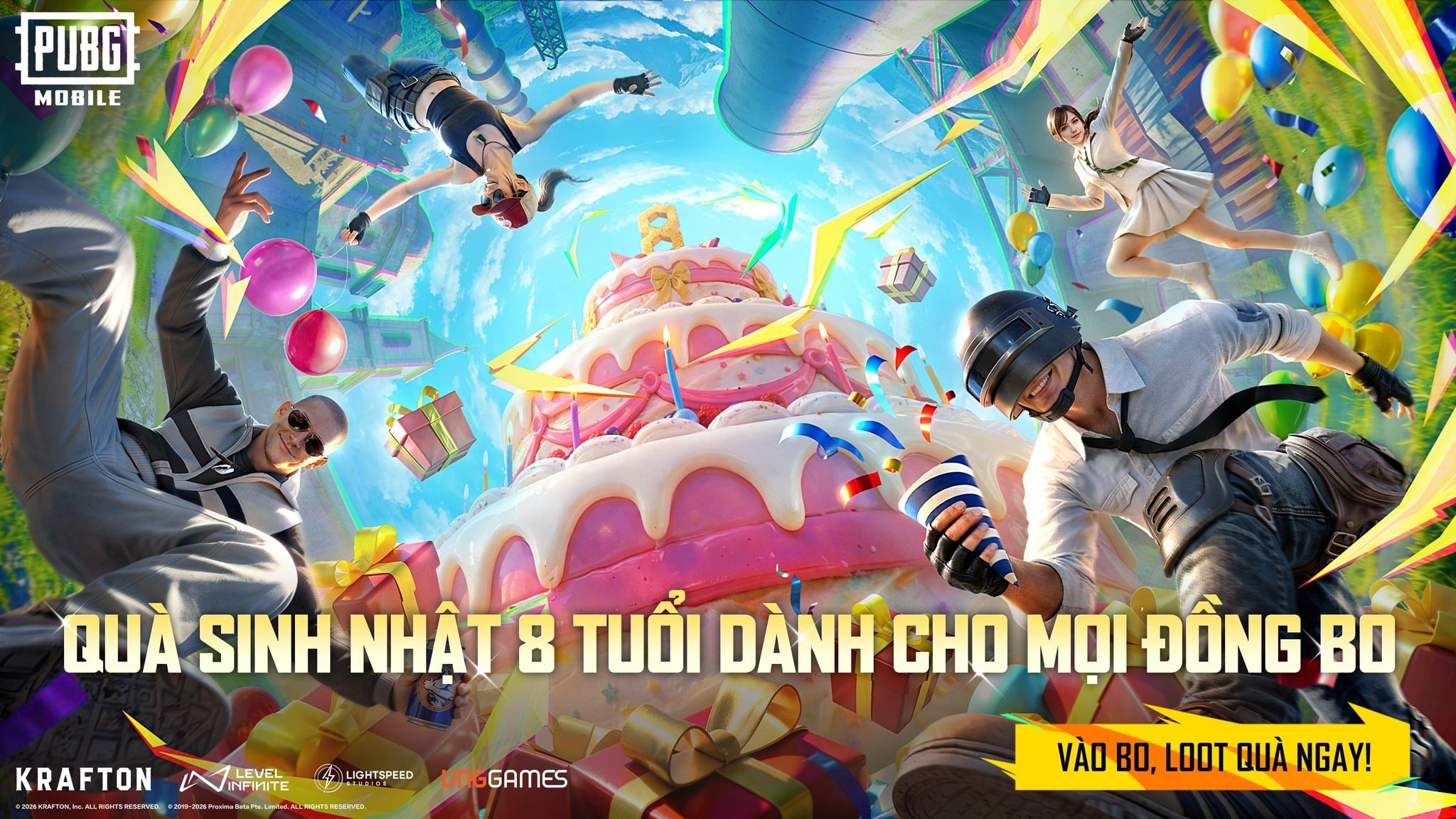 PUBG Mobile Tiếp Tục Công Bố Những Màn Hợp Tác Mới Để Ăn Mừng Sinh Nhật 8 Tuổi