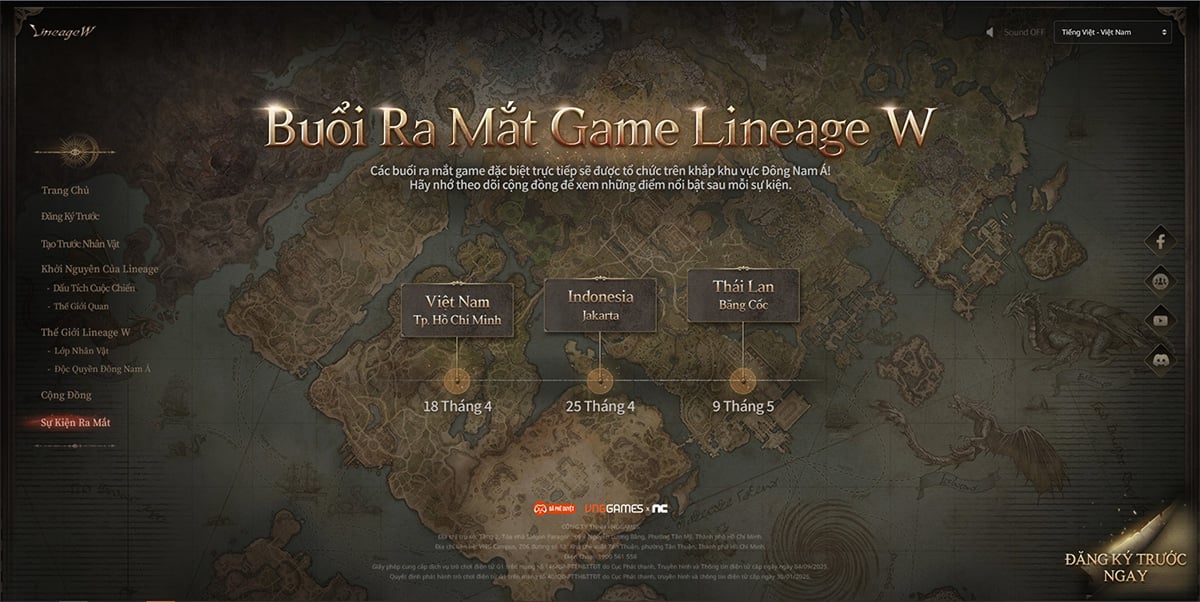 Lineage W ưu ái thị trường SEA với 3 showcase giới thiệu tổ chức riêng cho 3 quốc gia trong khu vực
