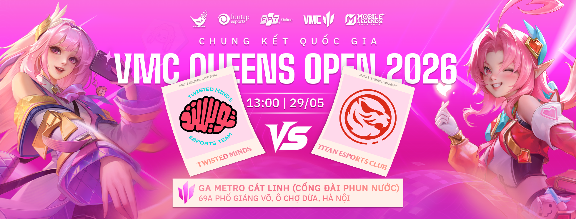 Chung kết Quốc Gia VMC Queens Open 2026 Đặt Chân Đến Ga Metro Cát Linh