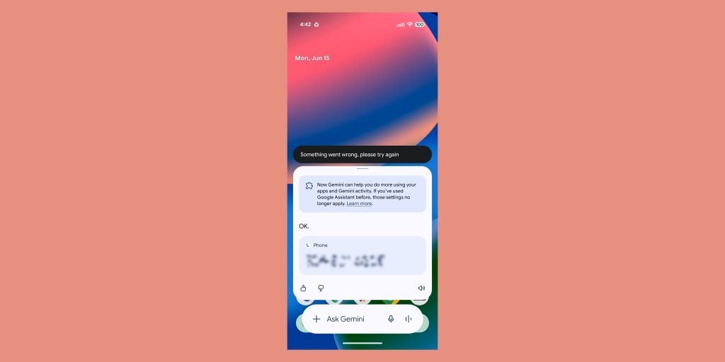 Gemini gặp lỗi không thể thực hiện cuộc gọi trên Android và Android Auto