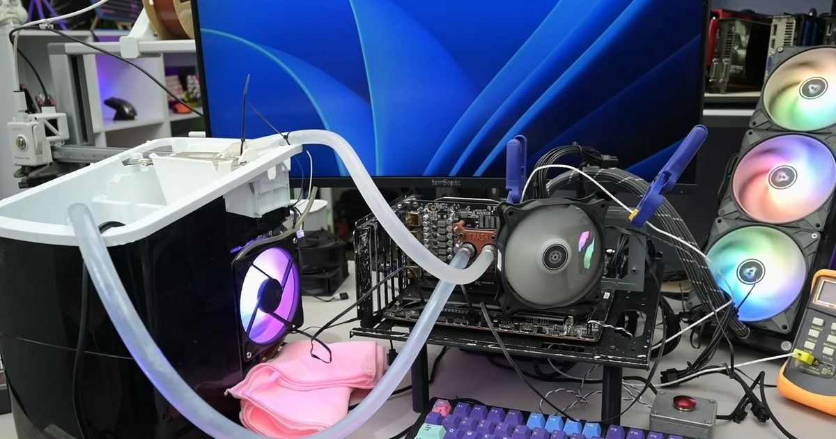 YouTuber dùng máy làm đá để làm mát RTX 3060, nhiệt độ GPU giảm xuống chỉ còn 22°C