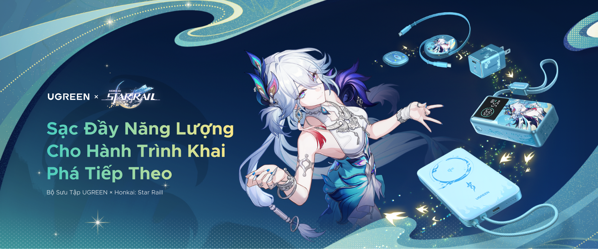Sạc Đầy Năng Lượng Cho Hành Trình Khai Phá Tiếp Theo: UGREEN Ra Mắt Chính Thức Bộ Sưu Tập Honkai: Star Rail Trên Toàn Đông Nam Á 