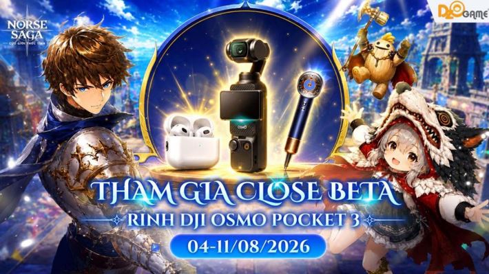 Gia Nhập Closed Beta Norse Saga: Cửu Giới Thức Tỉnh, Săn DJI Osmo Pocket 3 Ngay Hôm Nay