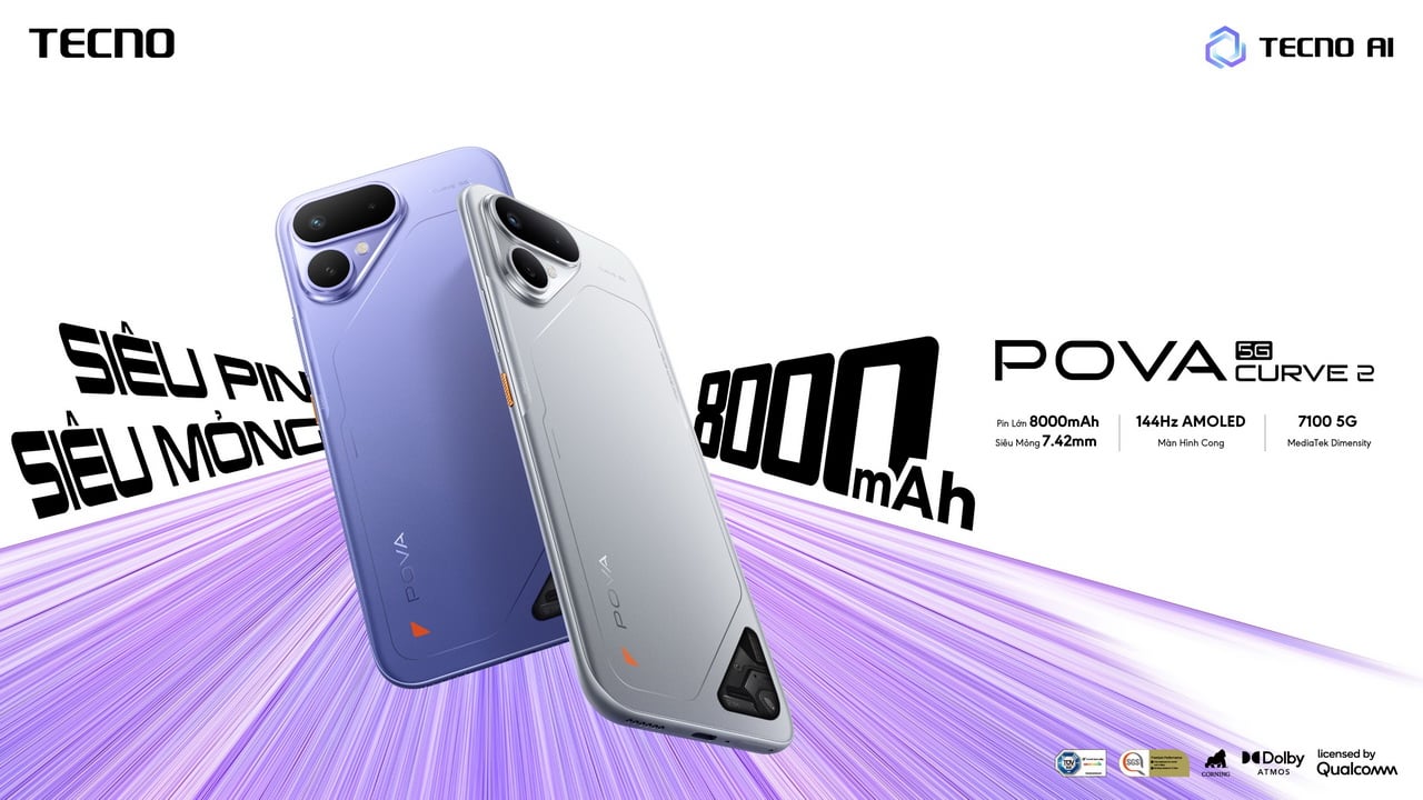 TECNO POVA CURVE 2 5G “SIÊU PIN SIÊU MỎNG 8000mAh” CHÍNH THỨC RA MẮT TẠI VIỆT NAM