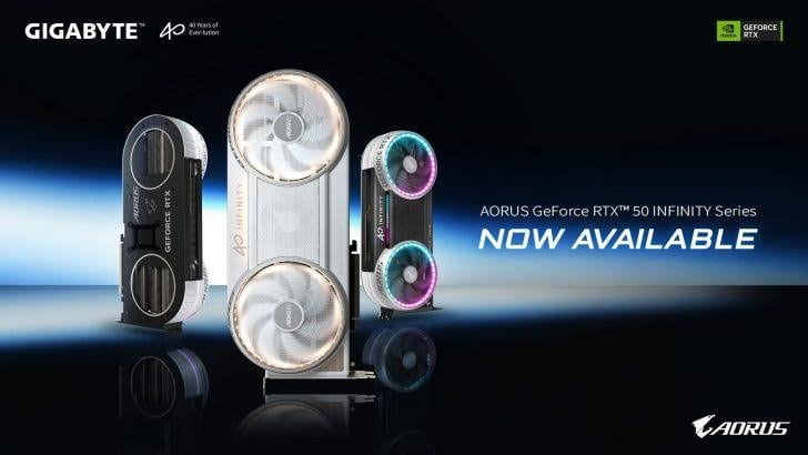 GIGABYTE ra mắt loạt GPU AORUS RTX 5080, RTX 5070 Ti và RTX 5070 INFINITY