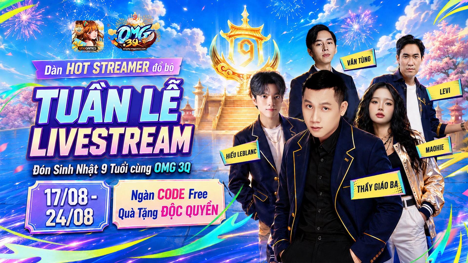 Chị Ca Nô, Thầy Giáo Ba Cùng Dàn KOL Cực Hot Hội Ngộ Tại Đại Tiệc Sinh Nhật 9 Tuổi OMG 3Q
