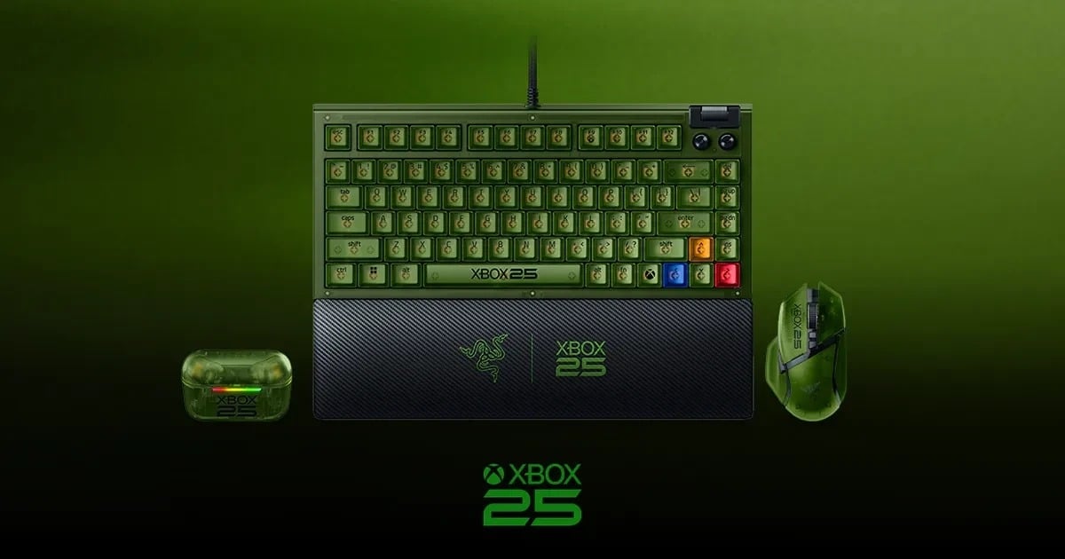 Microsoft hợp tác với Razer, 8BitDo và Backbone trong bộ sưu tập kỷ niệm 25 năm Xbox