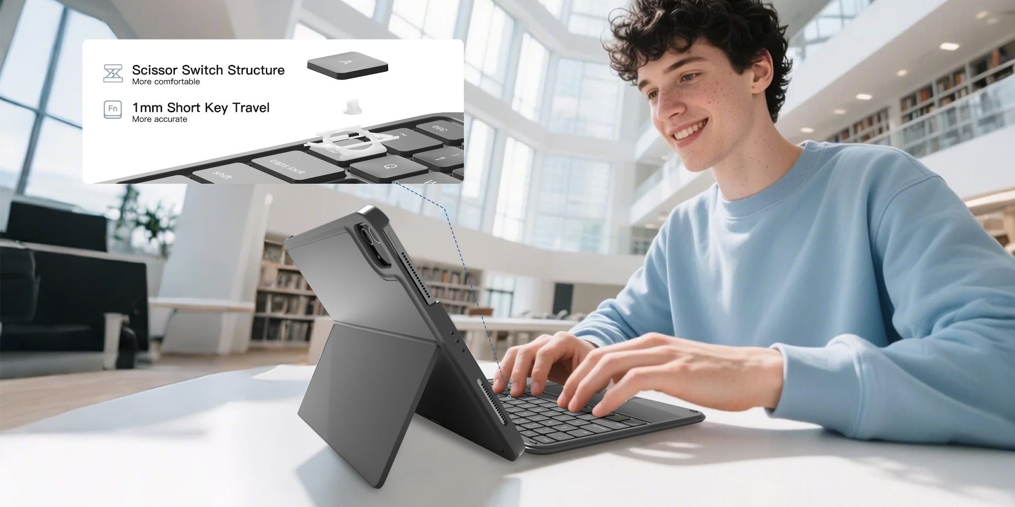 Inateck AceTouch: Ốp bàn phím iPad nhẹ, linh hoạt cho học tập và công việc