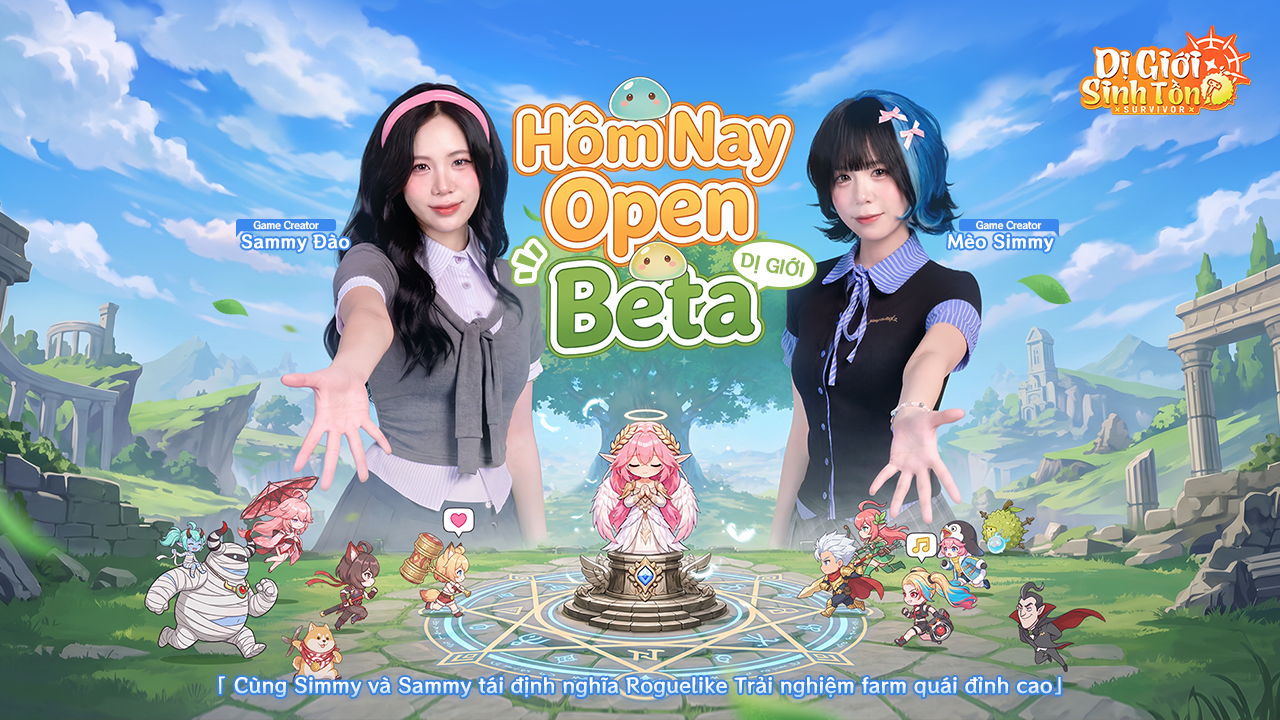SIÊU PHẨM ROGUELIKE 2026: DỊ GIỚI SINH TỒN CHÍNH THỨC RA MẮT CÙNG BỘ ĐÔI MÈO SIMMY & SAMMY ĐÀO! 