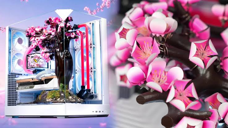 PC RTX 5080 giá hơn 14.000 USD gây chú ý với 70 bông hoa anh đào biết "nở" theo nhiệt độ