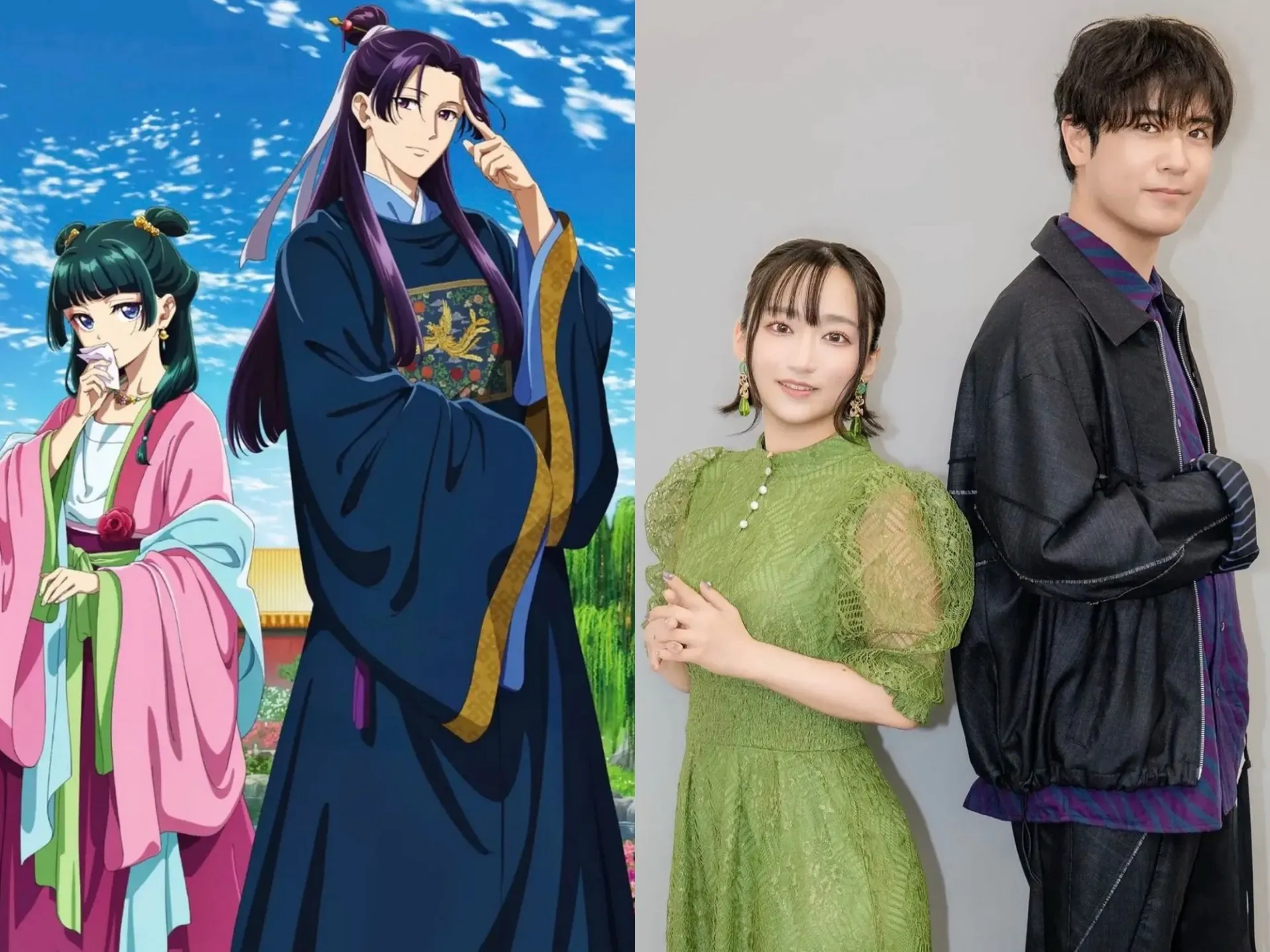 Trùng hợp thú vị giữa Miêu Miêu và Nhâm Thị: Ngoài đời thực chênh lệch chiều cao giữa hai seiyuu gần như tương đồng tuyệt đối với nhân vật "Dược sư tự sự"