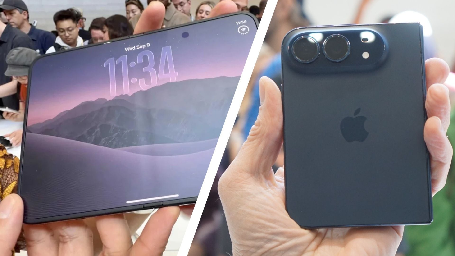 iPhone Duo có lớp màn hình gập thay thế được để hạn chế nếp gấp