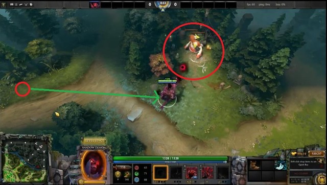 Farm nhanh gấp 3 lần với tuyệt chiêu stack  3 bãi creep rừng bằng Shadow Demon